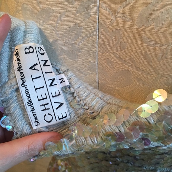 Vintage 90s Tube Convertible Mermaid Sequin Top - Picture 6 of 8